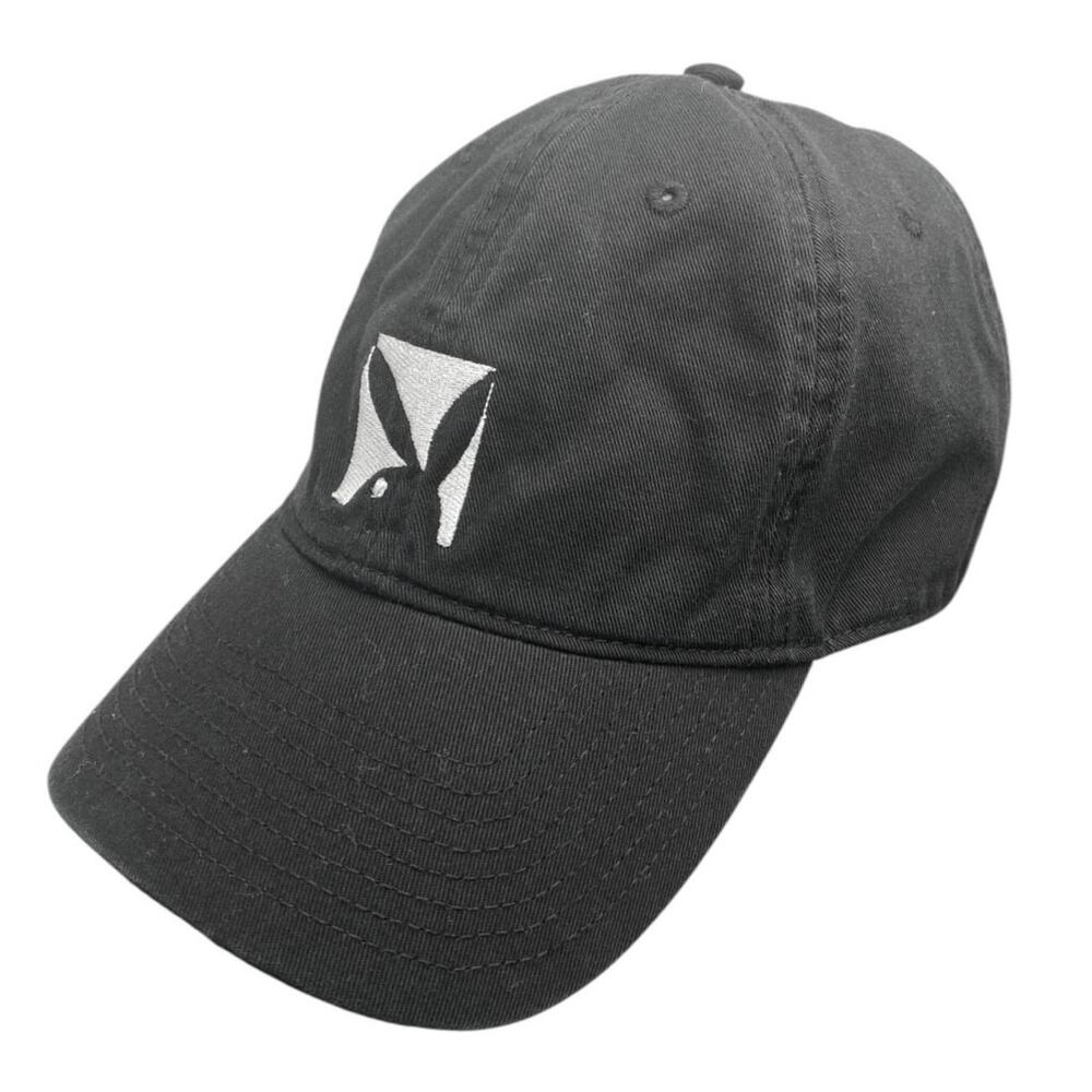 Big Bunny Women's Black Embroidered Adjustable  Playboy Baseball Cap Hat OS